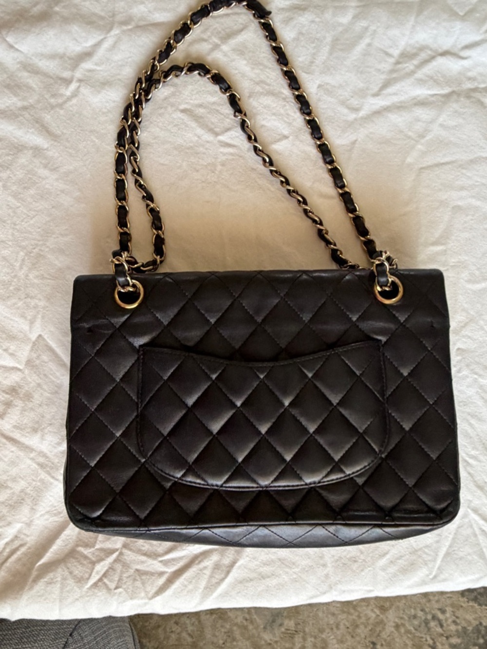 CHANEL Black Quilted Shoulder Bag with Gold Hardware - Picture 10 of 12